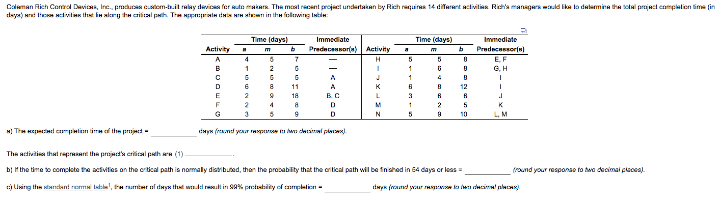 Please highlight the answers, separate from the