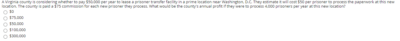 Show work in excel, please A Virginia county is