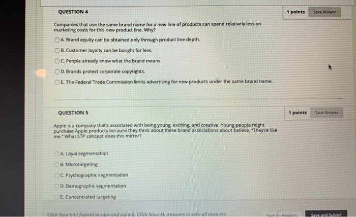 QUESTION 4 1 points Save Answer Companies that