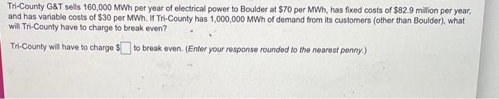 Tri-County G&T sells 160,000 MWh per year of