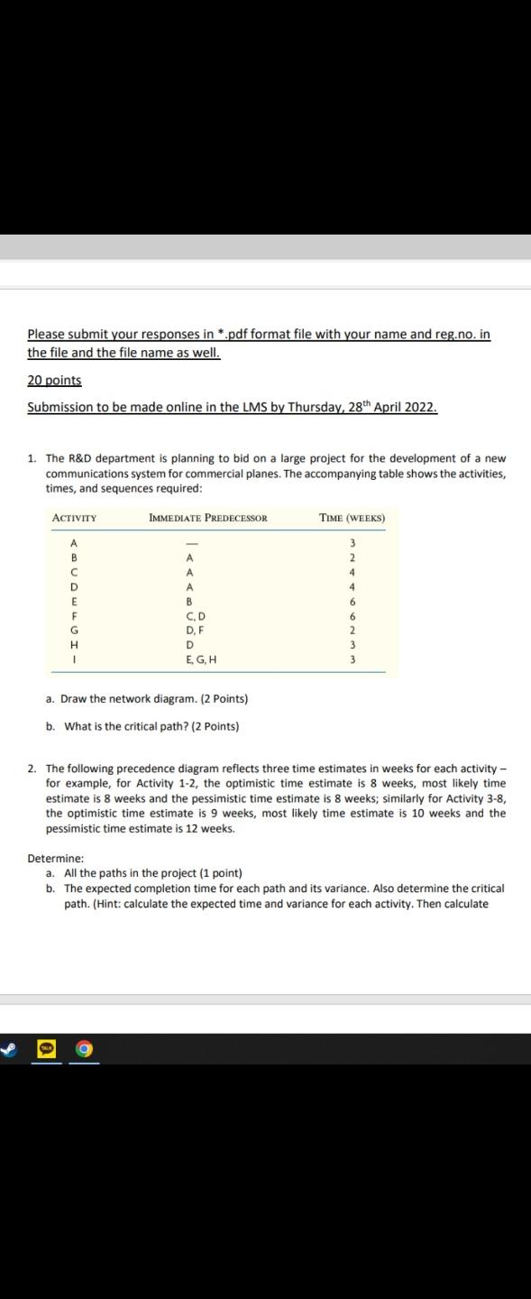 Please submit your responses in .pdf format file