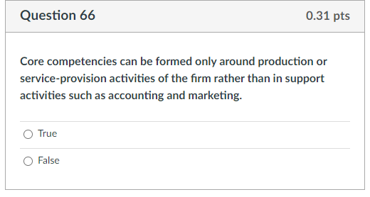 Question 60 0.31 pts Procter and Gamble (P&G) has