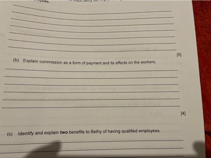 yees "My Duy [5] (b) Explain commission as a form