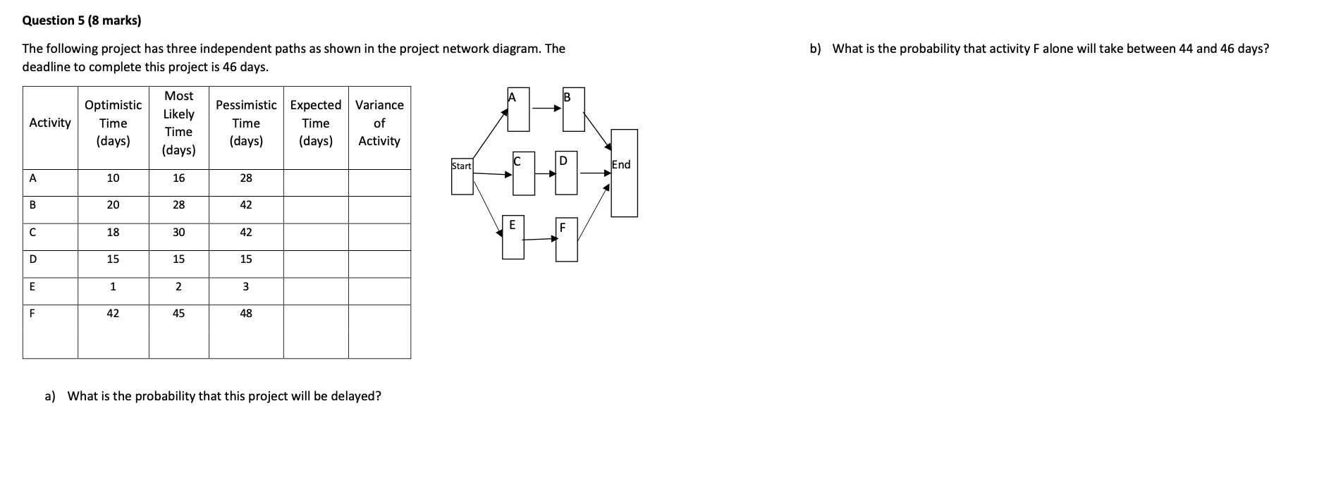Please show all steps Question 5 (8 marks) b)