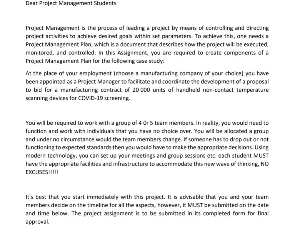 need question 2 and 3 Project Management is the