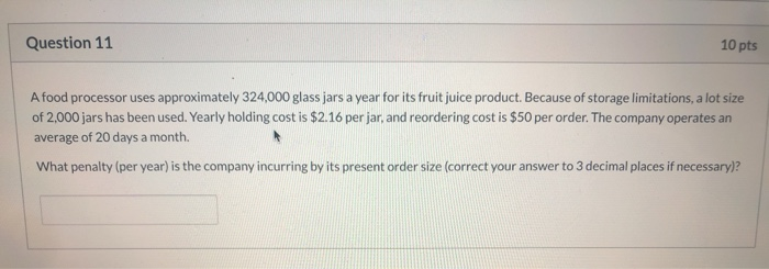 Question 11 10 pts A food processor uses
