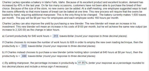 Need Help With Question C. Charles Lackey