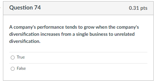 Question 73 0.31 pts Tyler Electronics implements