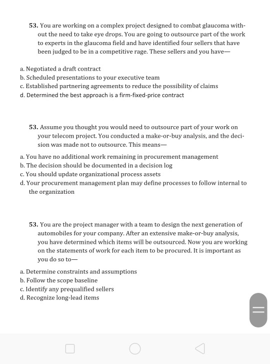 53. You are working on a complex project designed