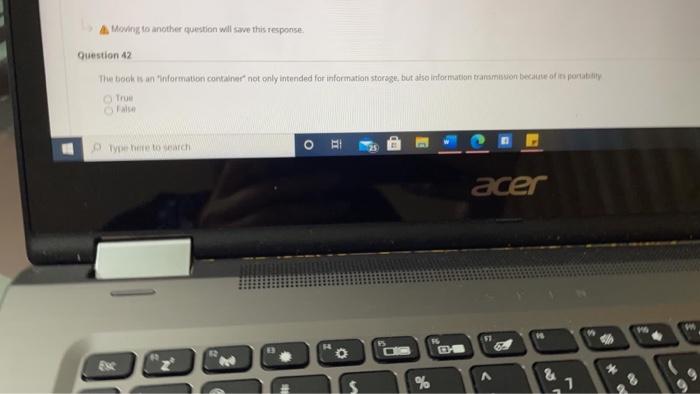 A Moving to another question will save this