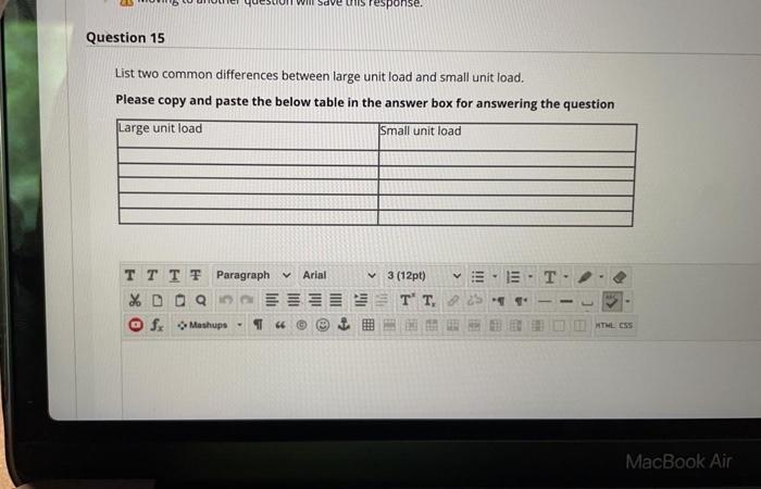 response. Question 15 List two common differences