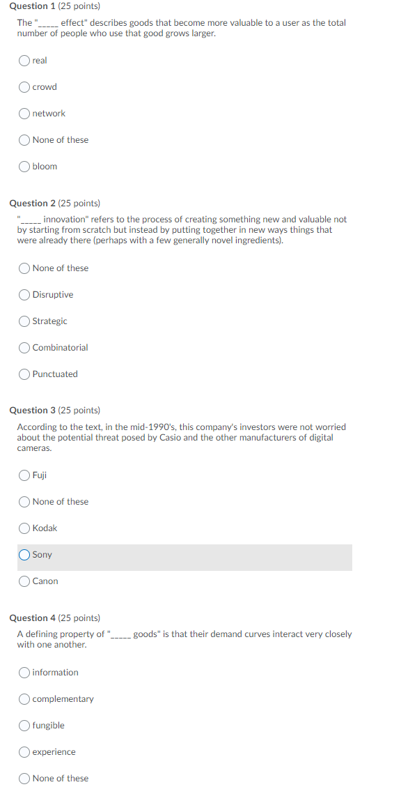 please answer these questions. Question 1 (25