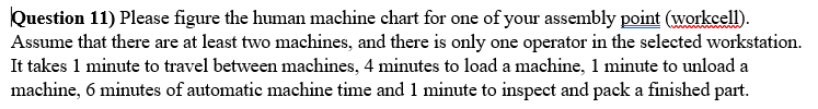 Question 11) Please figure the human machine