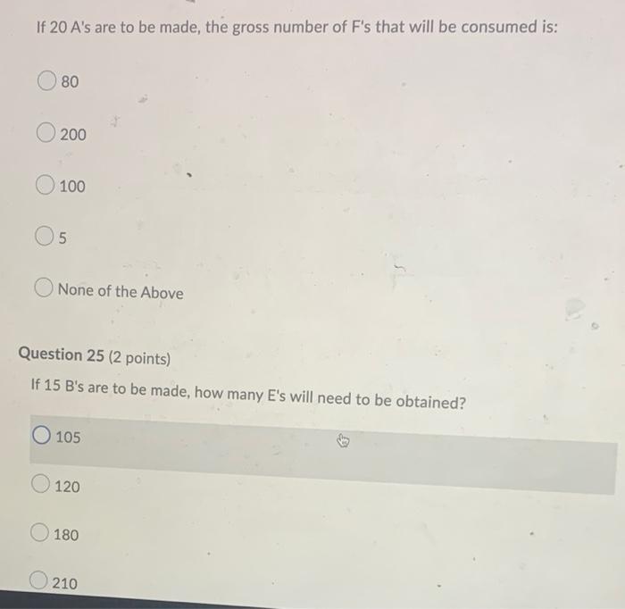 0 2. 2 6 E . F F E G. J A bill of materials (BOM)