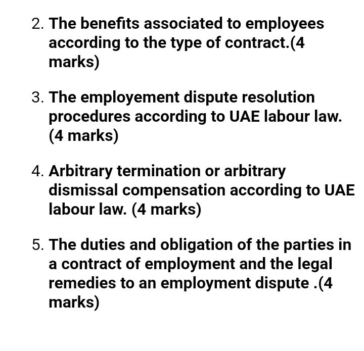 Course Name: UAE Labor Law . . Note: please do