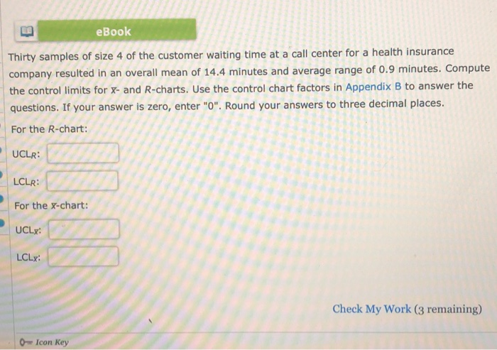 eBook Thirty samples of size 4 of the customer