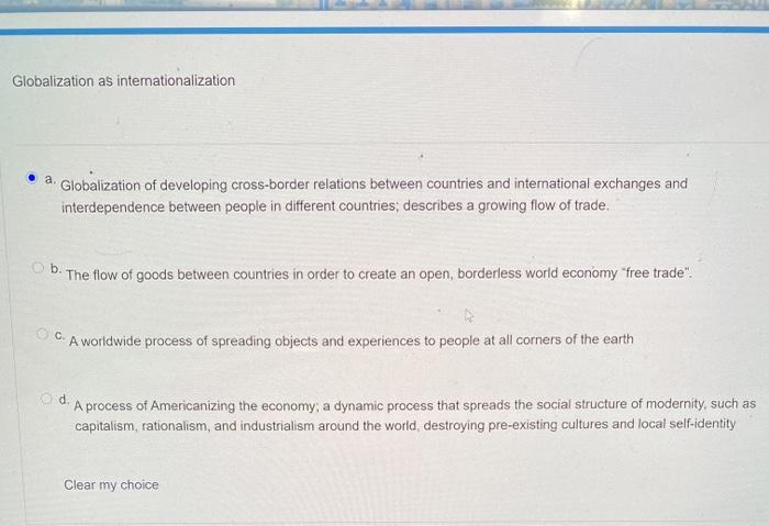 Globalization as internationalization a