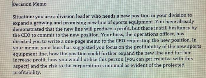 Please read the attached document and prepare a