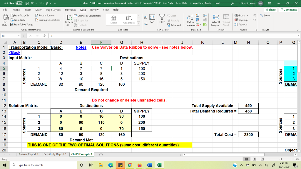 1. what is the optimal solution? 2. from answer