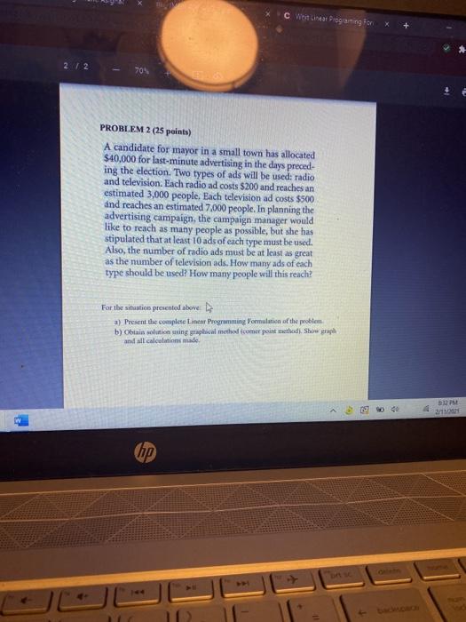 whit graphical method too please CV Programing