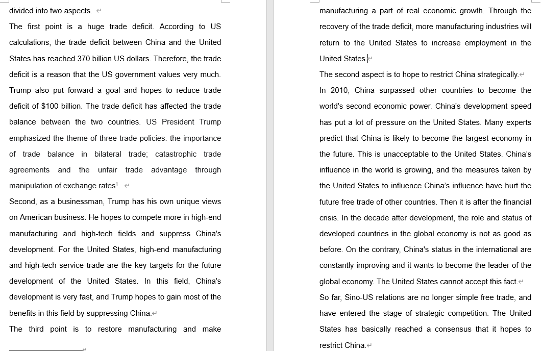 Use different sentences to represent the material