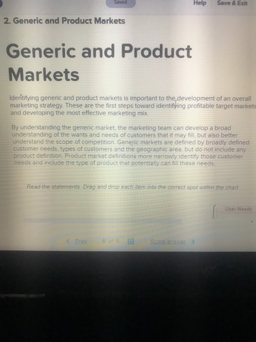 Saved Help Save & Exit 2. Generic and Product