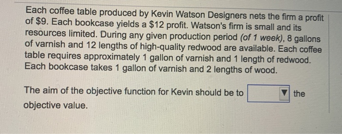 Each coffee table produced by Kevin Watson