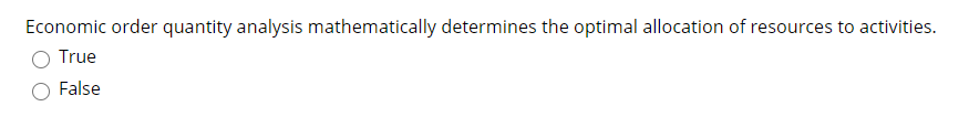 Economic order quantity analysis mathematically