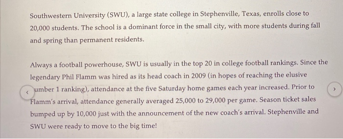 Southwestern University (SWU), a large state