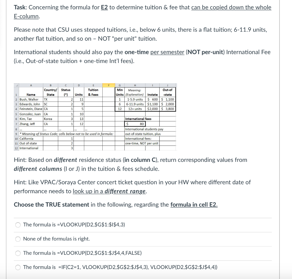 Task: Concerning the formula for E2 to determine