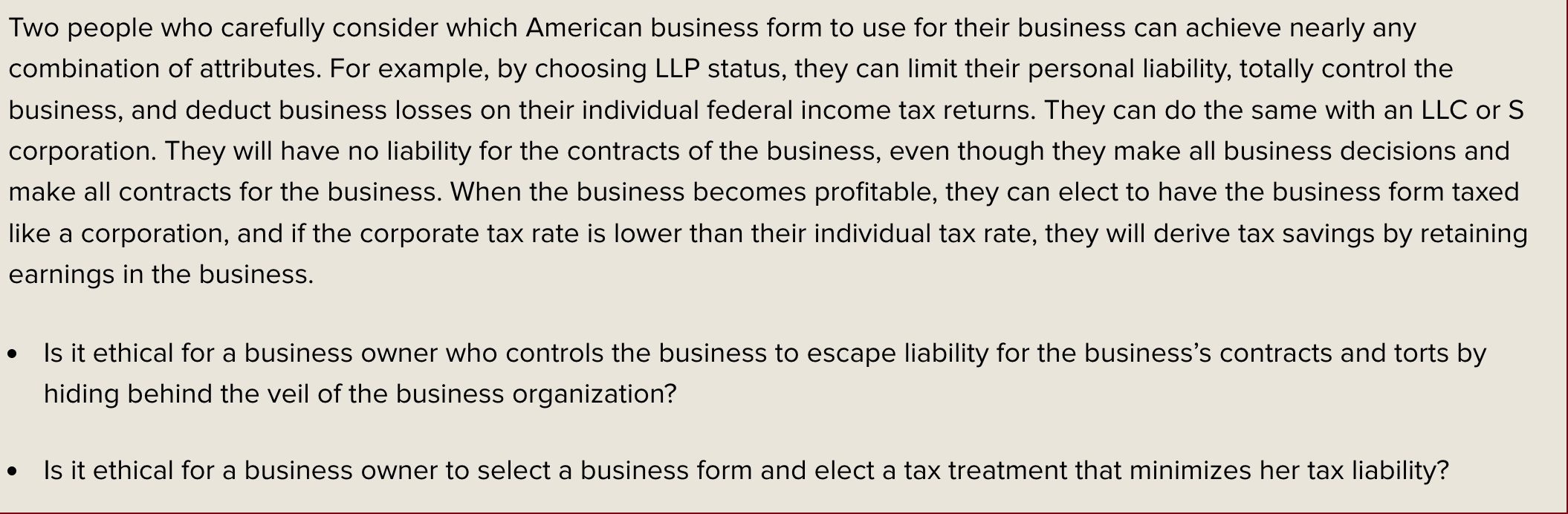 Two people who carefully consider which American