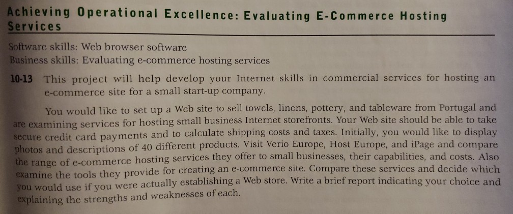 Achieving Operational Excellence: Evaluating