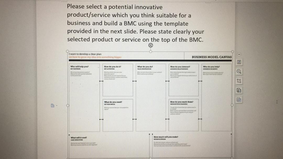 Please select a potential innovative