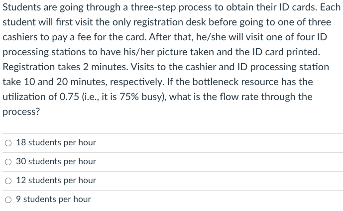 Students are going through a three-step process