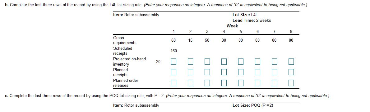 1 The partially completed inventory record for