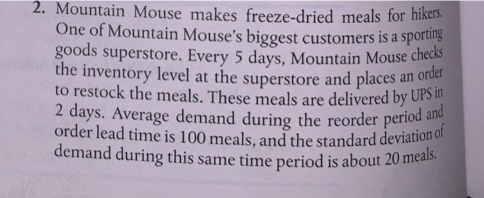 a. (**) Calculate the restocking level for