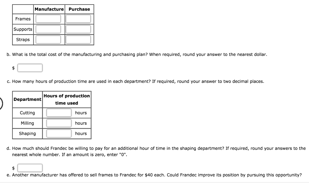Problem 4-17 (Algorithmic) Frandec Company