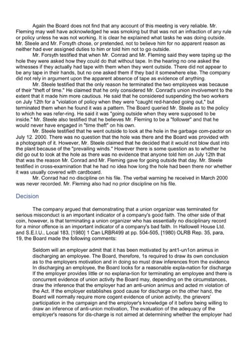 Please answer question one Case ULP.1 UNFAIR