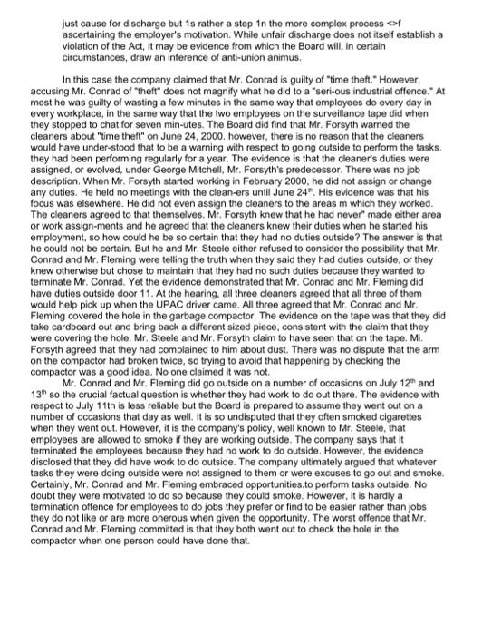 Please answer question one Case ULP.1 UNFAIR