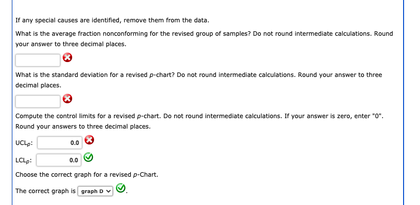 If any special causes are identified, remove them