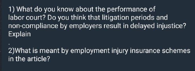 1) What do you know about the performance of