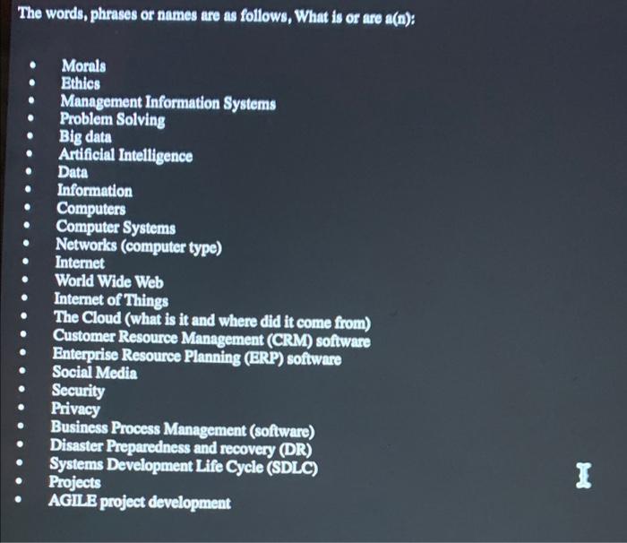 use the rubric to define the terms.Thank you so