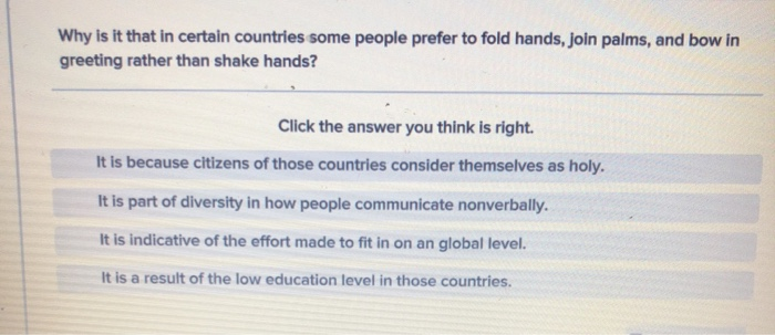 Why is it that in certain countries some people