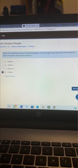 which of the following articles of universal