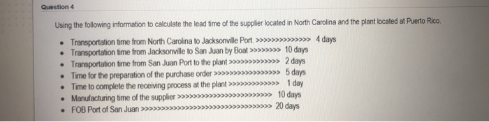 Question 1 Based on the following information,