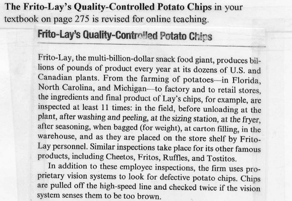 The Frito-Lay's Quality-Controlled Potato Chips