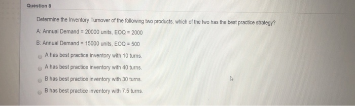 Question 1 Based on the following information,
