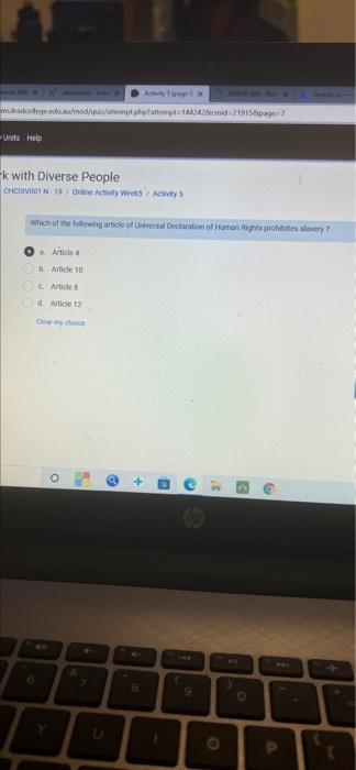 which of the following article of universal