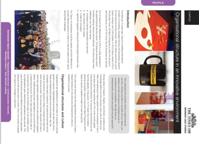 Description Read a case study "Capco: