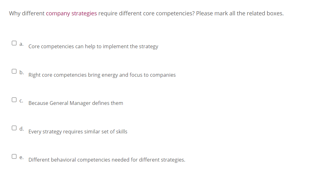 Why different company strategies require